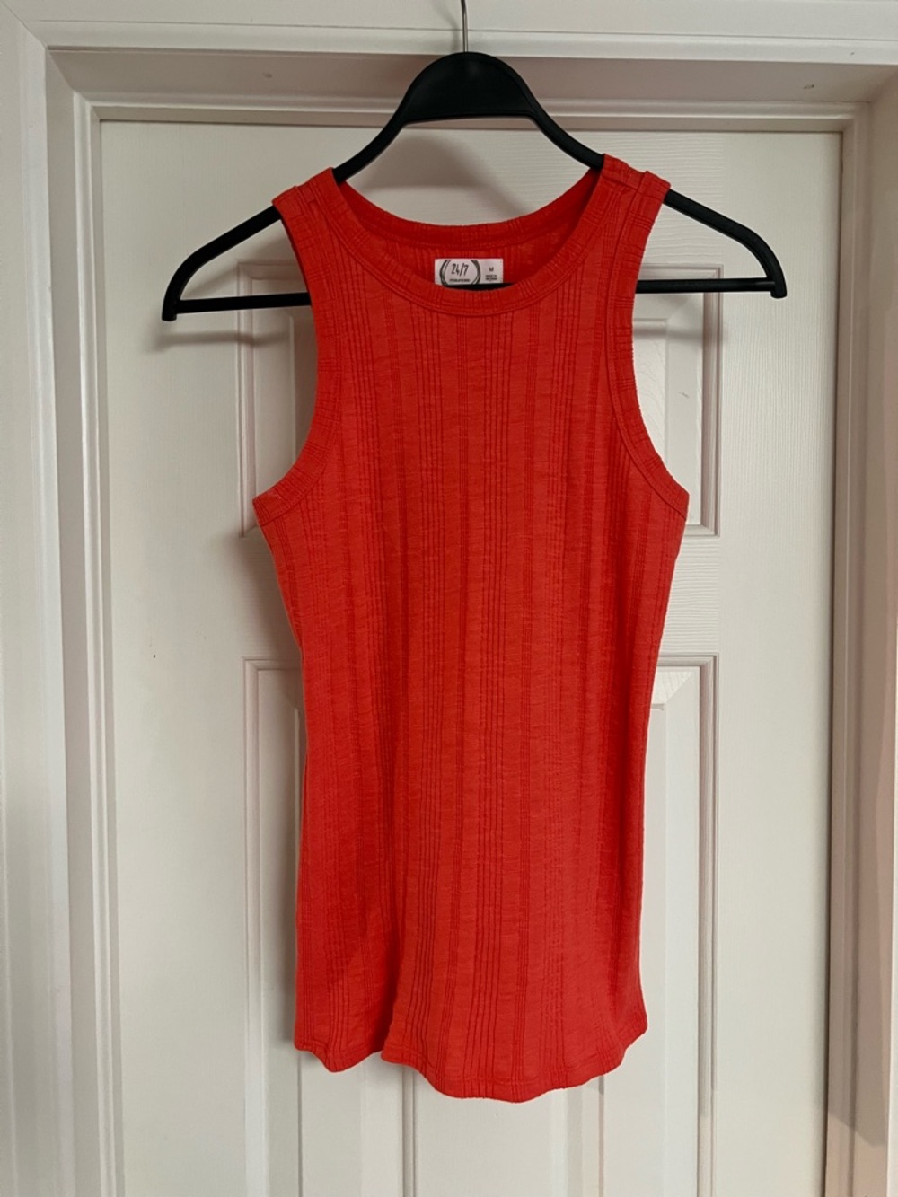 maurices 24/7 Women's Size M Salmon Ribbed Tank Top